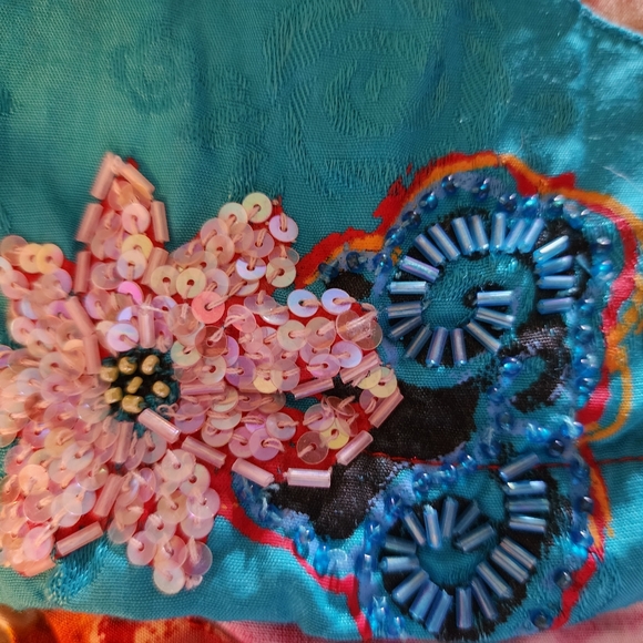 Vanity Collection Indonesia beaded sequin Zip Up hoody jacket XL - Picture 6 of 6